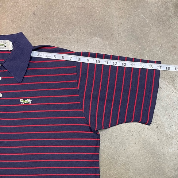 Vintage 1980s JCPenney The Fox Logo Striped Polo Shirt - Picture 7 of 8